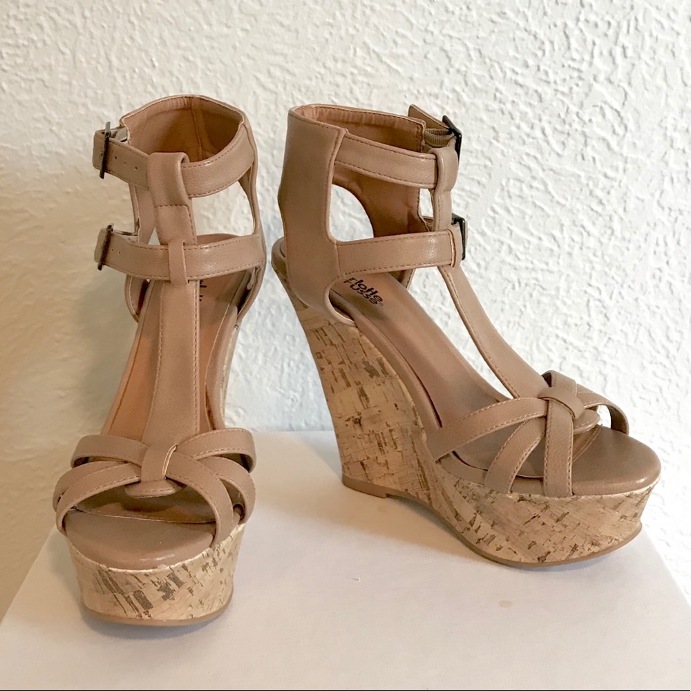 Nude Wedge sandals